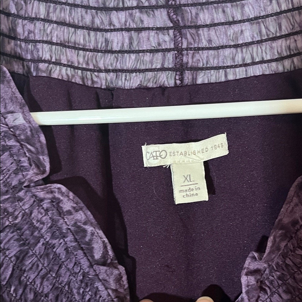 Cato Deep Purple Patterned Blouse - image 3